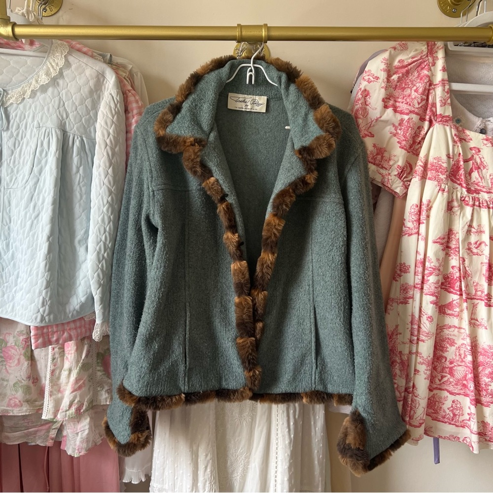 FUR TRIM COAT BY TASHA POLIZZI